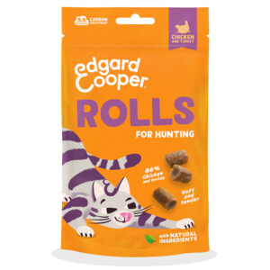 Edgard Cooper Rolls Chicken Turkey Snack Morbidi per Gatti con Pollo e Tacchino