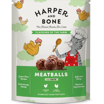 Harper and Bone Pouch Meat Balls Flavours Farm Umido Gatto